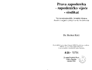 Prava zaposlenika - zaposleničko vijeće - sindikat