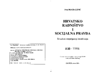 Hrvatsko radništvo i socijalna pravda